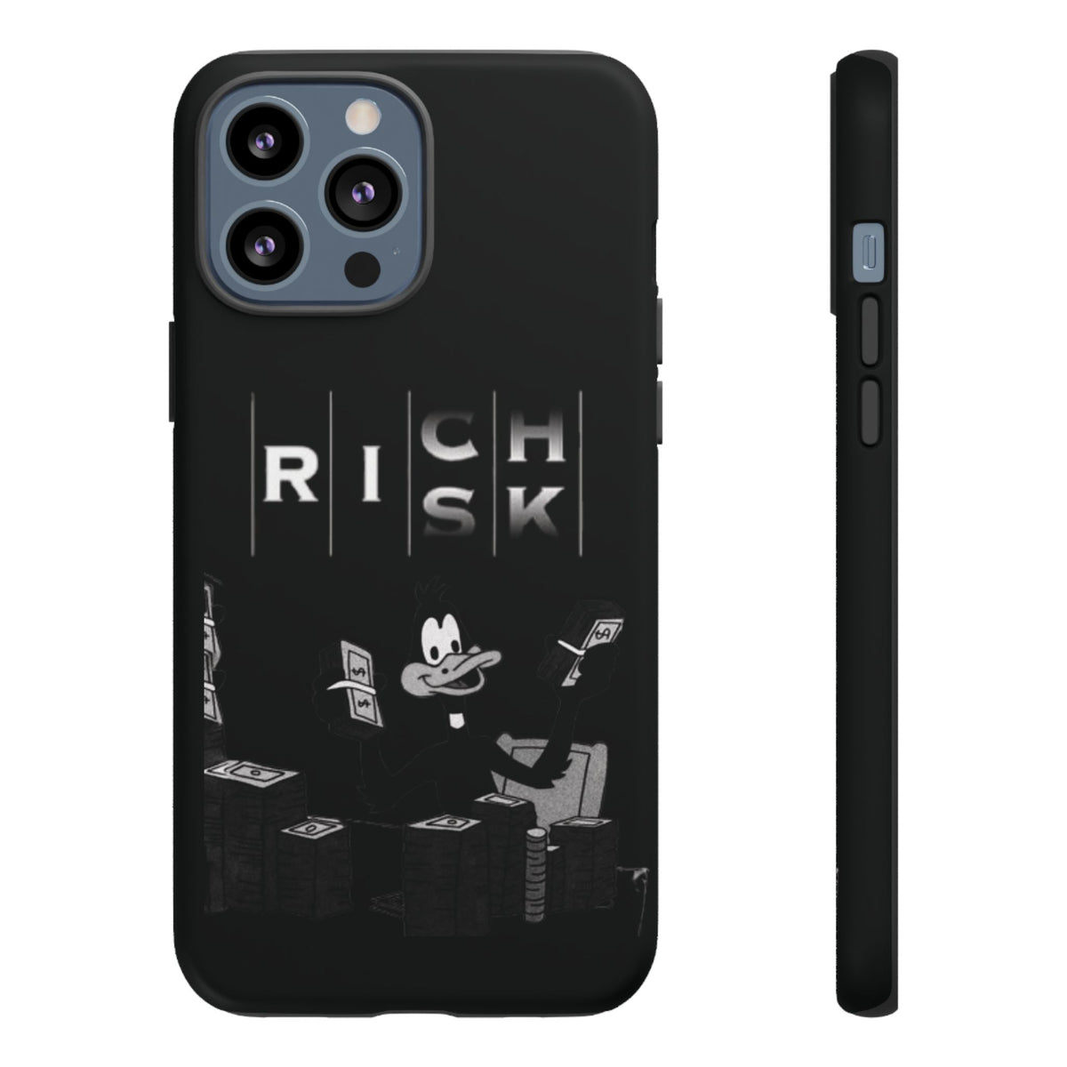 Rich Risk Phone Case — Vintage Money Cartoon Protective Case
