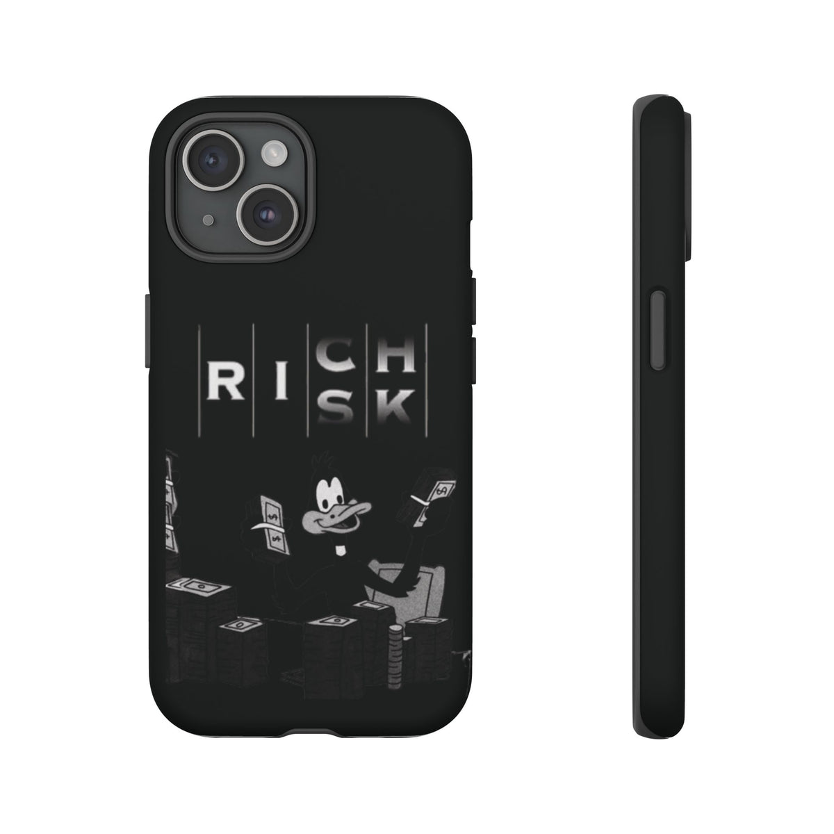 Rich Risk Phone Case — Vintage Money Cartoon Protective Case