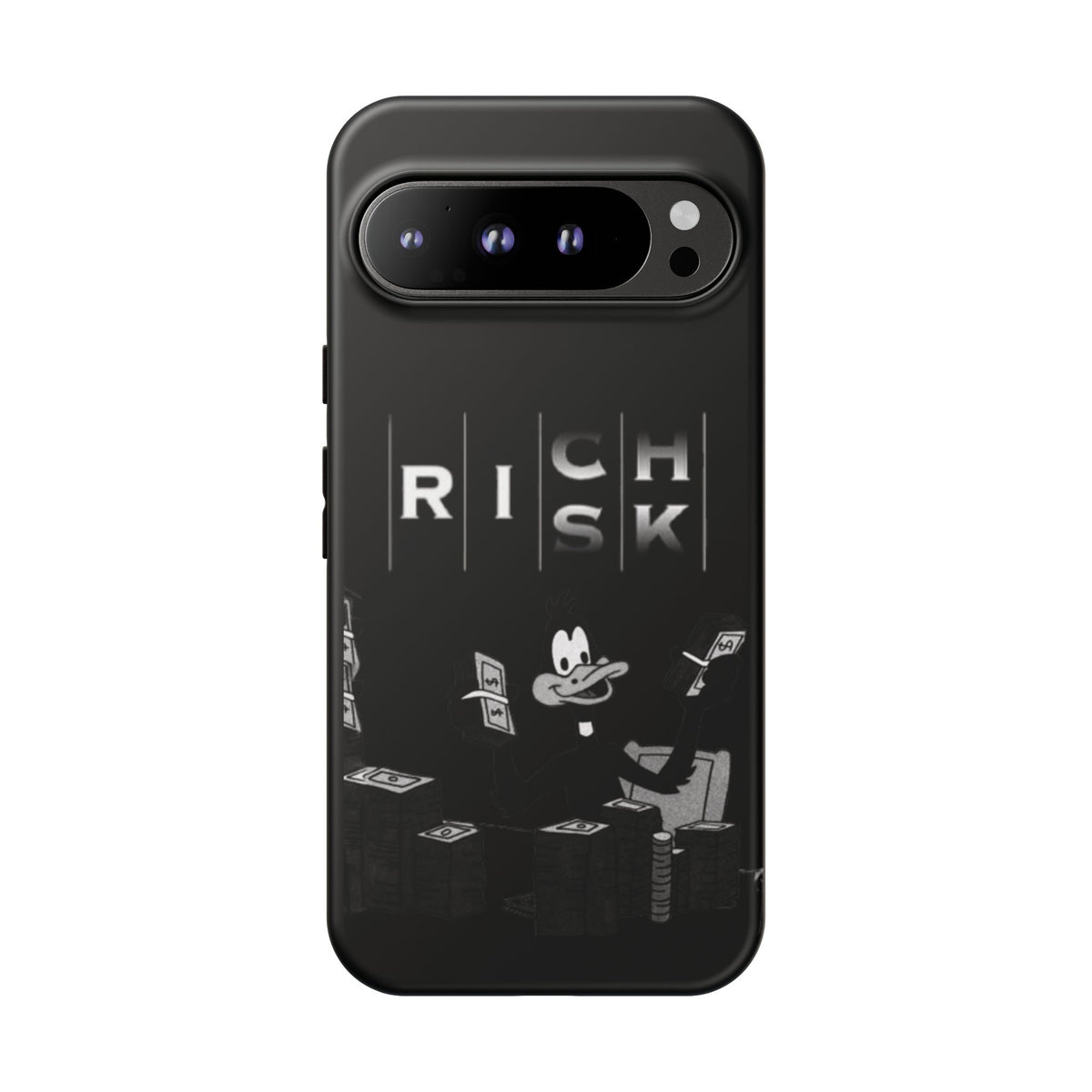 Rich Risk Phone Case — Vintage Money Cartoon Protective Case