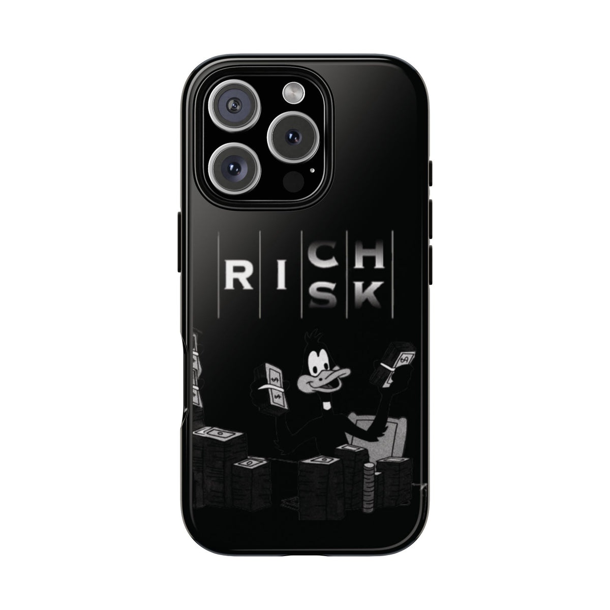 Rich Risk Phone Case — Vintage Money Cartoon Protective Case
