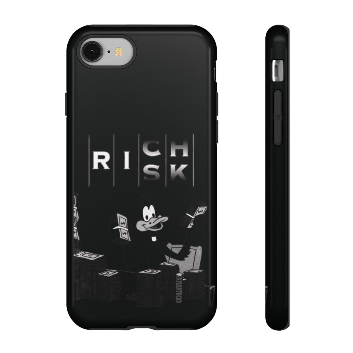 Rich Risk Phone Case — Vintage Money Cartoon Protective Case