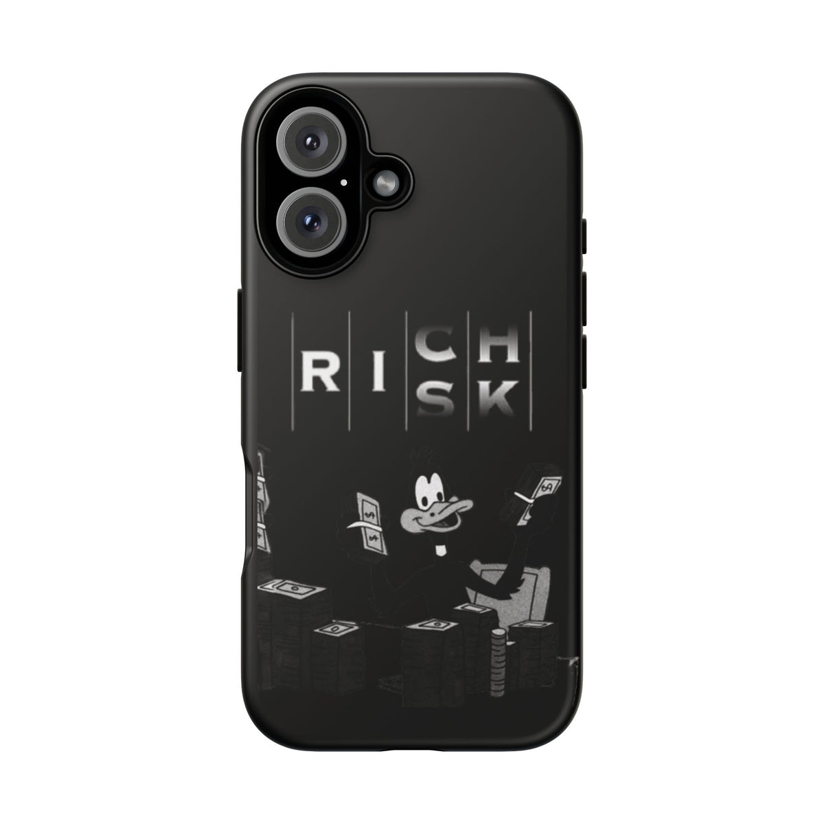 Rich Risk Phone Case — Vintage Money Cartoon Protective Case