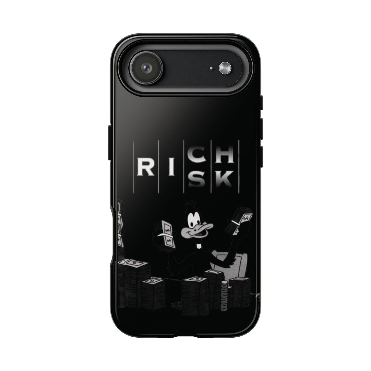 Rich Risk Phone Case — Vintage Money Cartoon Protective Case