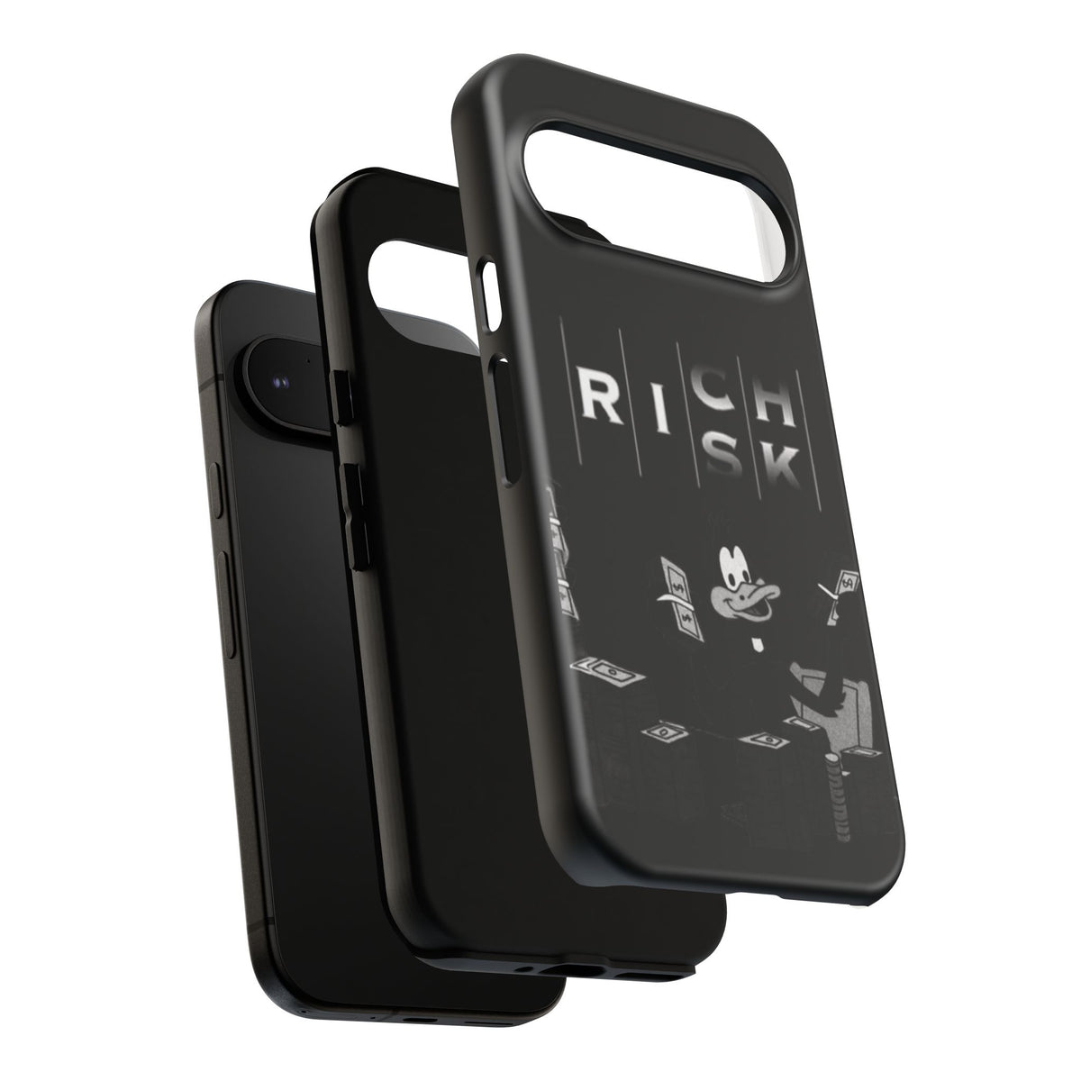 Rich Risk Phone Case — Vintage Money Cartoon Protective Case