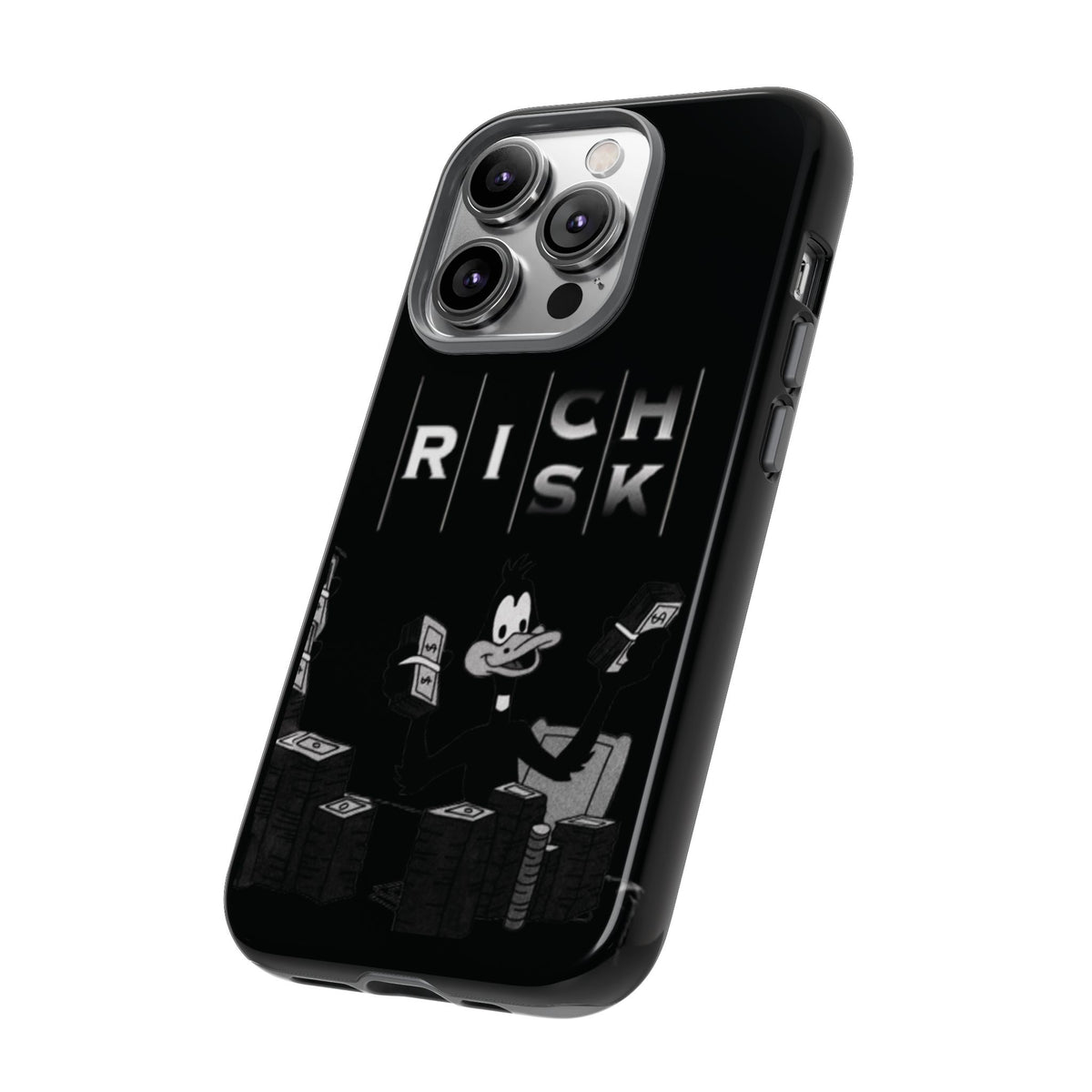 Rich Risk Phone Case — Vintage Money Cartoon Protective Case