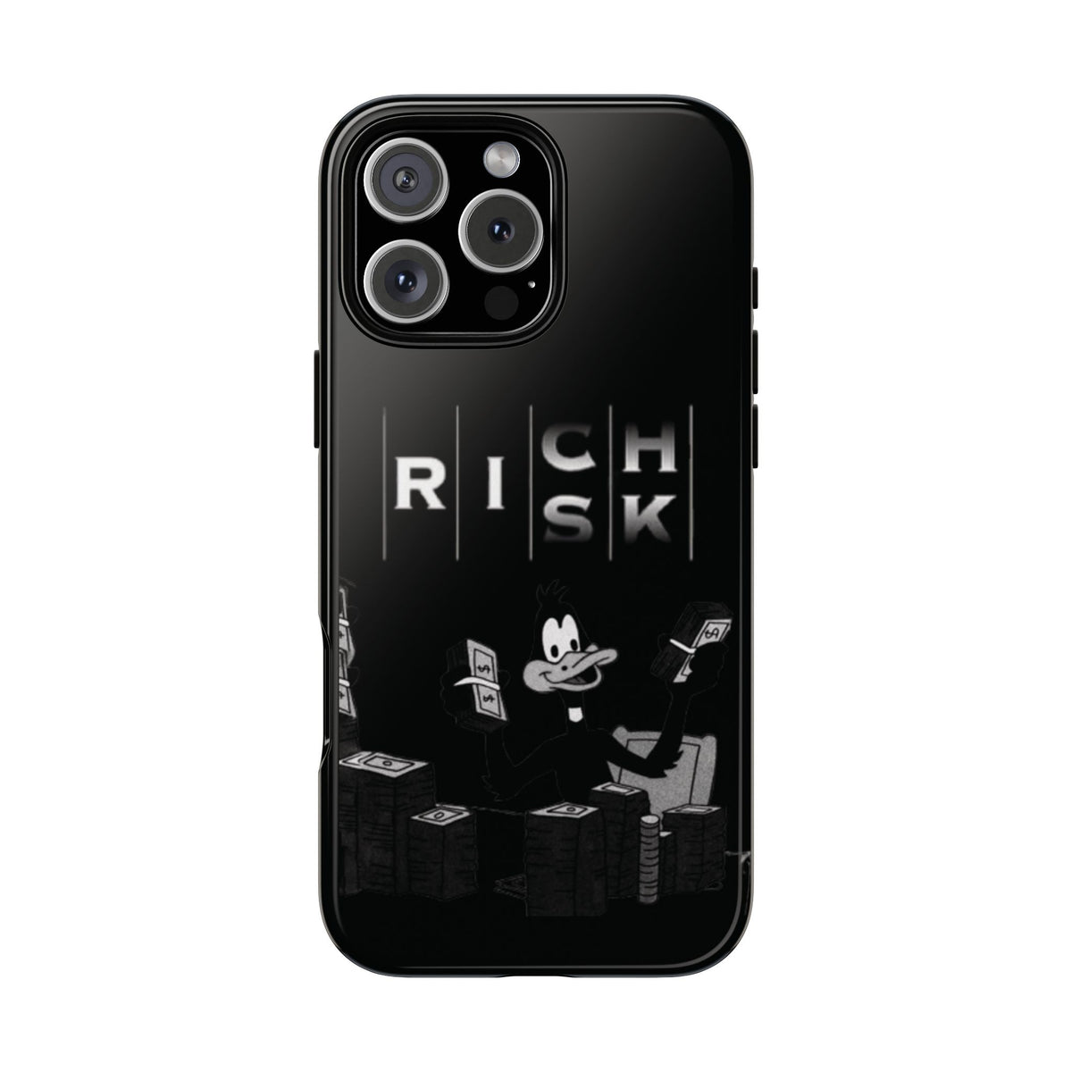 Rich Risk Phone Case — Vintage Money Cartoon Protective Case