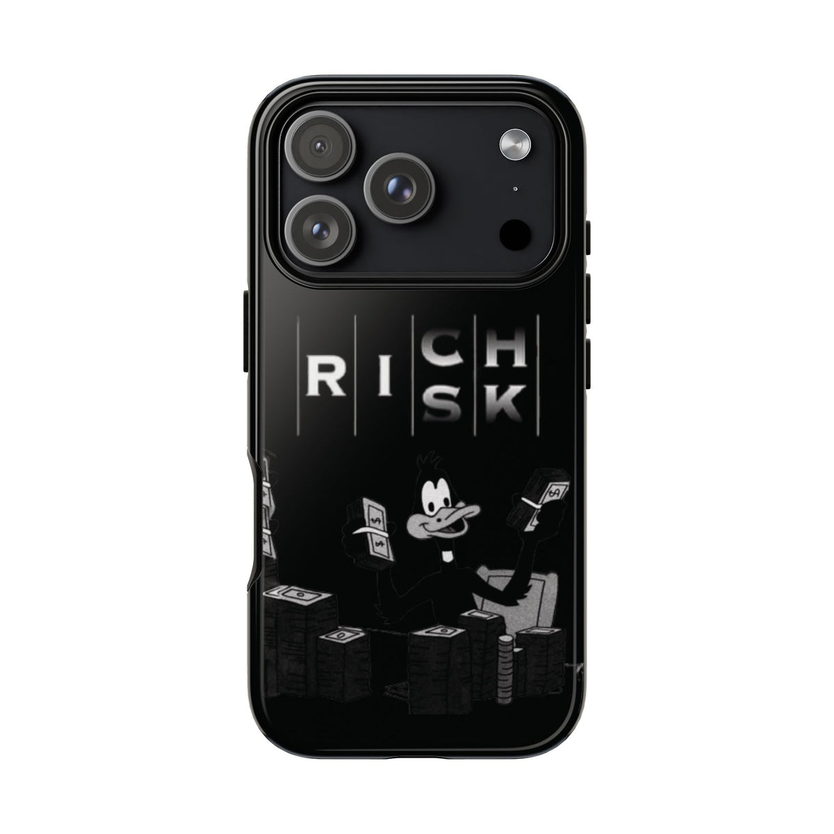 Rich Risk Phone Case — Vintage Money Cartoon Protective Case